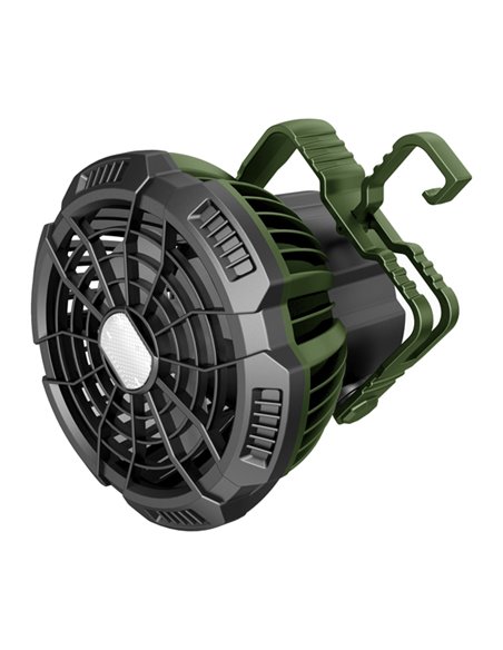 Ventilatore portatile con luce LED da campeggio Ø10 cm MF 0501VL 118620050