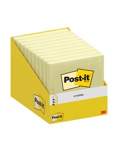 Cf.10 blocchetti c/film 100fg Post-it®Z-Notes R330-CY-W10 76x76mm giallo canary 7100317838