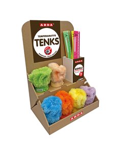 Display VoilA' 24 temperamatite Tenks Peluche+24 righe 16cm col.ass. Arda 1650002