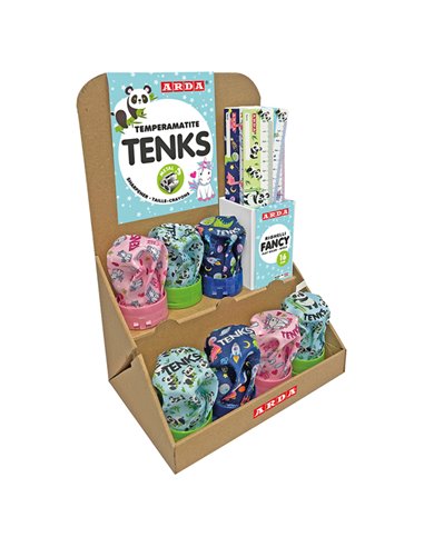 Display VoilA' 24 temperamatite Tenks Fancy + 24 righe 16cm col.ass. Arda 1650001