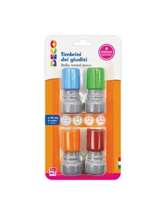 4 pz timbrini dei giudizi preinchiostrati diam.10mm DECO 12655 DECO ACCESSORI DIDATTICI E LAVORI MANUALI