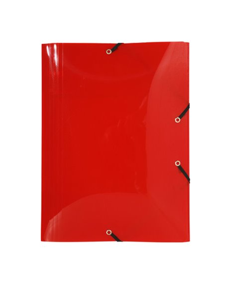 Cartella 3 lembi c/elastici in PP A4 colori ass. 56701E Crystal Colours Exacompt 56701E EXACOMPTA CARTELLINE A TRE LEMBI PLAS...