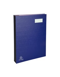 Libro Firma 20 pagine Blu 24X35cm 57022E Exacompta 57022E EXACOMPTA CLASSIFICATORI