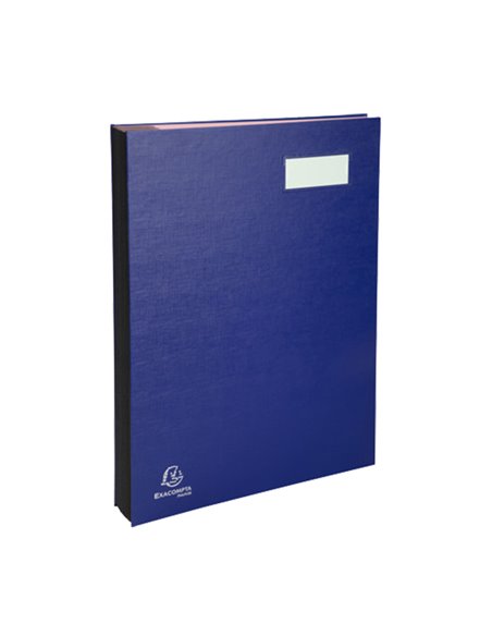 Libro Firma 20 pagine Blu 24X35cm 57022E Exacompta 57022E EXACOMPTA CLASSIFICATORI