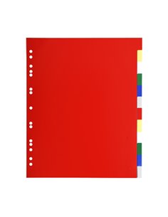 Separatore neutro a 12 TACCHE in PPL colorato A4 Maxi 93H Exacompta 93H EXACOMPTA DIVISORI-SEPARATORI CON TASTI NEUTRI
