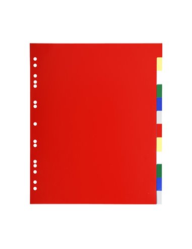 Separatore neutro a 12 TACCHE in PPL colorato A4 Maxi 93H Exacompta 93H EXACOMPTA DIVISORI-SEPARATORI CON TASTI NEUTRI