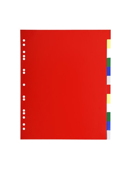 Separatore neutro a 12 TACCHE in PPL colorato A4 Maxi 93H Exacompta 93H EXACOMPTA DIVISORI-SEPARATORI CON TASTI NEUTRI