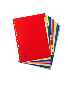 Divisori numerici 1-12 A4 - Ppl opaco Colori assortiti 46971E Exacompta 1512E EXACOMPTA DIVISORI-SEPARATORI CON TASTI STAMPATI 2
