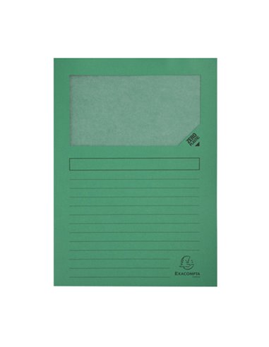 Conf.10 cartelle con finestra Forever 22X31cm Colori assortiti 50200E Exacompt 50200E EXACOMPTA CARTELLINE SEMPLICI