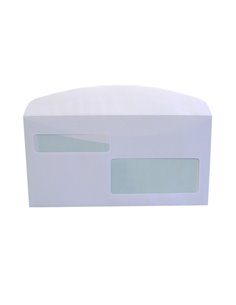 500 buste bianche 115x227mm 80g lembo gommato doppia finestra art.112 BLASETTI 112 BLASETTI BUSTE COMMERCIALI