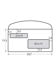 500 buste bianche 115x227mm 80g lembo gommato doppia finestra art.112 BLASETTI 112 BLASETTI BUSTE COMMERCIALI 2
