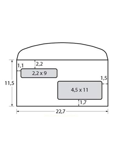 500 buste bianche 115x227mm 80g lembo gommato doppia finestra art.112 BLASETTI 112 BLASETTI BUSTE COMMERCIALI
