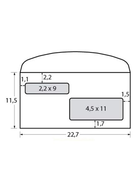 500 buste bianche 115x227mm 80g lembo gommato doppia finestra art.112 BLASETTI 112 BLASETTI BUSTE COMMERCIALI