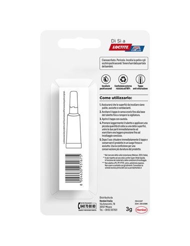 Loctite Super Attak Gel Riposizionabile 3gr 2972228