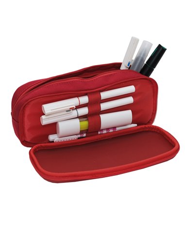 Astuccio 2 zip silicone e poliestere 21x5xc9cm colori assortiti Monocromo Pigna 023310400 PIGNA ASTUCCI-BUSTINE