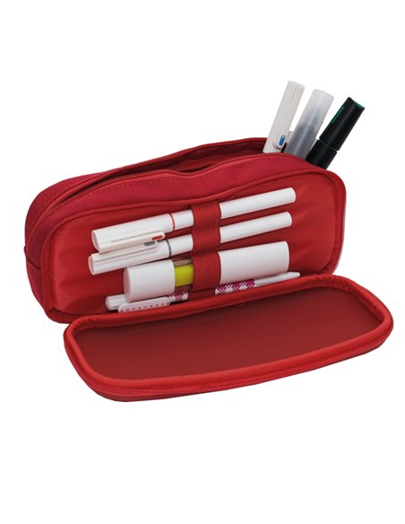 Astuccio 2 zip silicone e poliestere 21x5xc9cm colori assortiti Monocromo Pigna 023310400 PIGNA ASTUCCI-BUSTINE