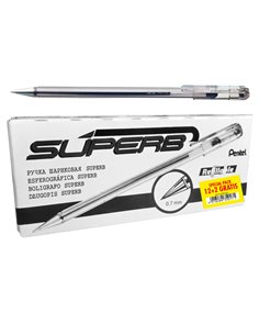 12+2pz penna sfera SuperB BK77 promopack nero 0.7mm Pentel BK77-A-PROMO