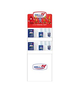 Espositore da terra Mini con piatti e bicchieri Reuse bianco Dopla 36452