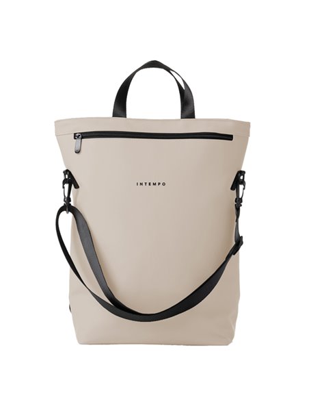 Borsa zainabile Drop gomma antipioggia dim. 30x44x14cm crema InTempo 9234DR21 IN TEMPO BORSE-CARTELLE-VALIGIE