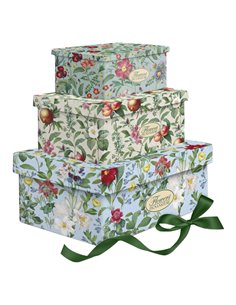 Set 3 scatole regalo c/nastro Nature Flowers fantasie e dim. assortite Pigna 0232951