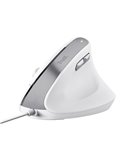 Mouse ergonomico Bayo II con filo Bianco_trust 25397