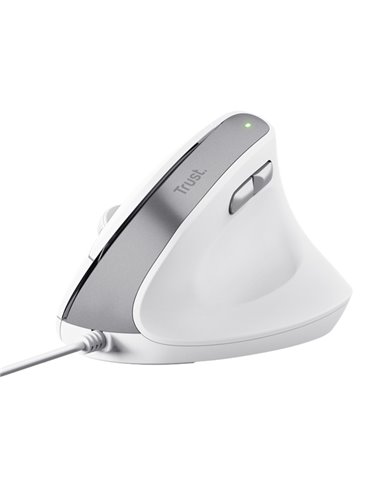 Mouse ergonomico Bayo II con filo Bianco_trust 25397