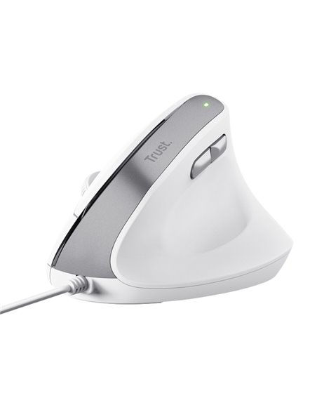 Mouse ergonomico Bayo II con filo Bianco_trust 25397