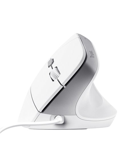 Mouse ergonomico Bayo II con filo Bianco_trust 25397