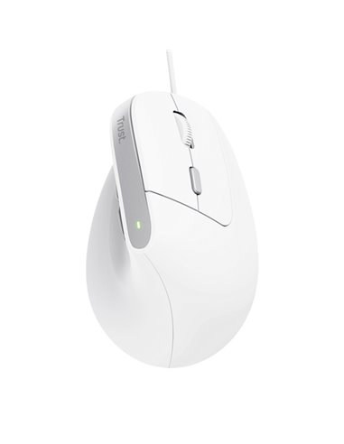 Mouse ergonomico Bayo II con filo Bianco_trust 25397