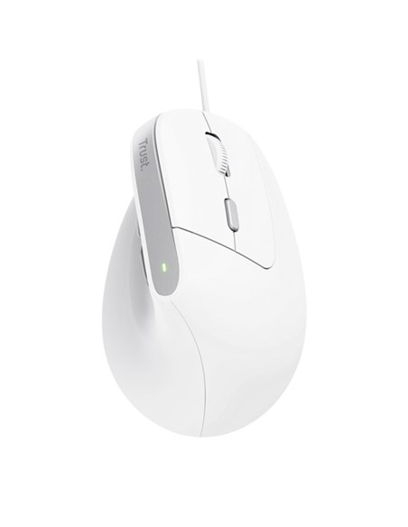 Mouse ergonomico Bayo II con filo Bianco_trust 25397