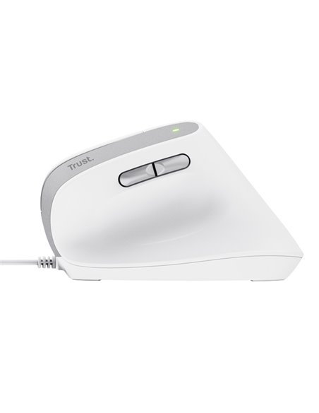 Mouse ergonomico Bayo II con filo Bianco_trust 25397