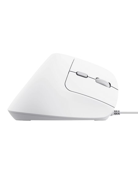 Mouse ergonomico Bayo II con filo Bianco_trust 25397