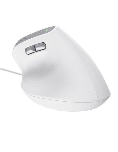 Mouse ergonomico Bayo II con filo Bianco_trust 25397