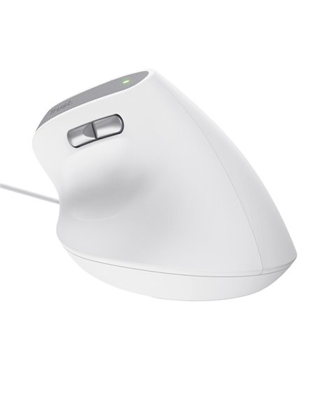 Mouse ergonomico Bayo II con filo Bianco_trust 25397