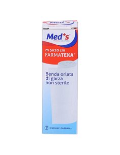Scatola 12 bende di garza orlata 10cm x 5mt BEN246 MED's MEDICAMENTI