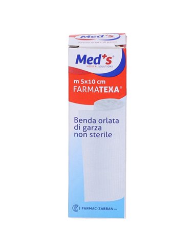 Scatola 12 bende di garza orlata 10cm x 5mt BEN246 MED's MEDICAMENTI