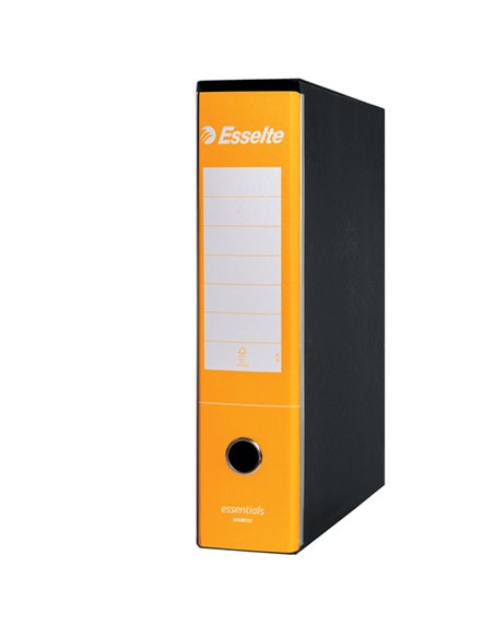 Registratore ESSENTIALS G75 giallo dorso 8cm f.to protocollo ESSELTE 390775090 ESSELTE REGISTRATORI A LEVA