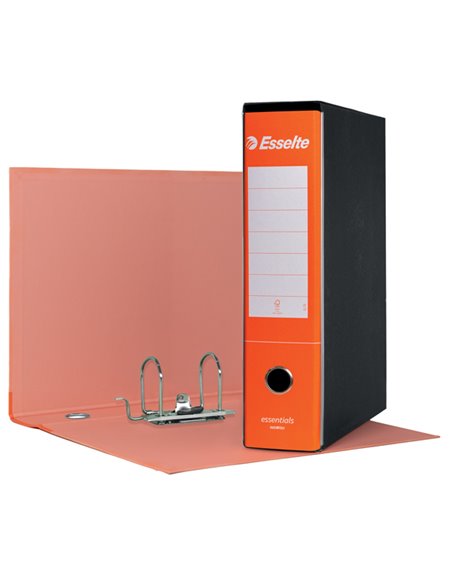 Registratore ESSENTIALS G75 arancione dorso 8cm f.to protocollo ESSELTE 390775200 ESSELTE REGISTRATORI A LEVA