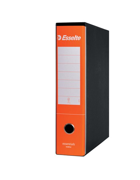 Registratore ESSENTIALS G75 arancione dorso 8cm f.to protocollo ESSELTE 390775200 ESSELTE REGISTRATORI A LEVA