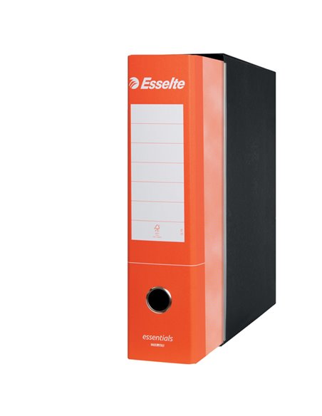 Registratore ESSENTIALS G75 arancione dorso 8cm f.to protocollo ESSELTE 390775200 ESSELTE REGISTRATORI A LEVA