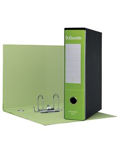 Registratore ESSENTIALS G75 verde chiaro dorso 8cm f.to protocollo ESSELTE 390775600 ESSELTE REGISTRATORI A LEVA