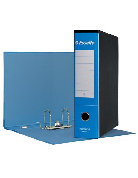 Registratore ESSENTIALS G75 azzurro dorso 8cm f.to protocollo ESSELTE 390775800 ESSELTE REGISTRATORI A LEVA