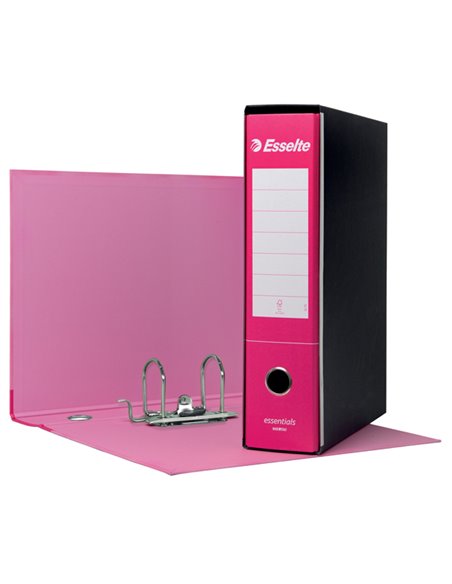 Registratore ESSENTIALS G75 fucsia dorso 8cm f.to protocollo ESSELTE 390775900 ESSELTE REGISTRATORI A LEVA