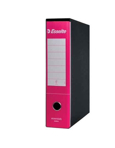 Registratore ESSENTIALS G75 fucsia dorso 8cm f.to protocollo ESSELTE 390775900 ESSELTE REGISTRATORI A LEVA