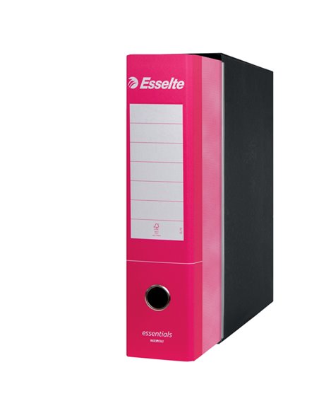 Registratore ESSENTIALS G75 fucsia dorso 8cm f.to protocollo ESSELTE 390775900 ESSELTE REGISTRATORI A LEVA