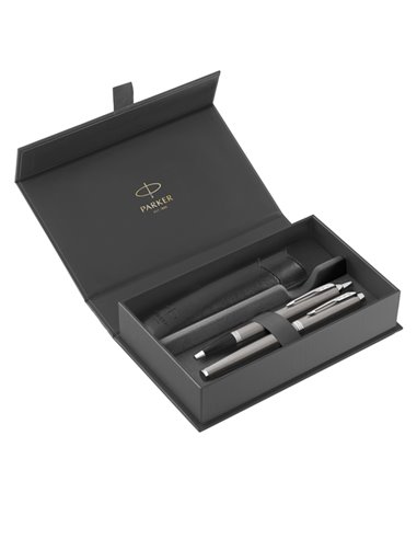 Gift Set sfera M + stilografica M IM Stainless Steel Edition CT Parker 2214458 PARKER SFERE E MULTIFUNZIONE