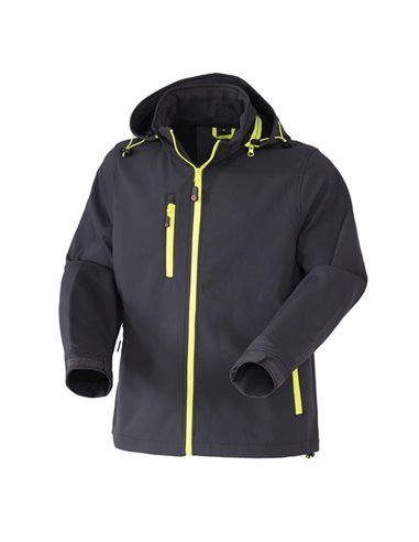 Giubbotto Softshell R Boost tg XL antracite/giallo fluo Rossini HH64816-XL