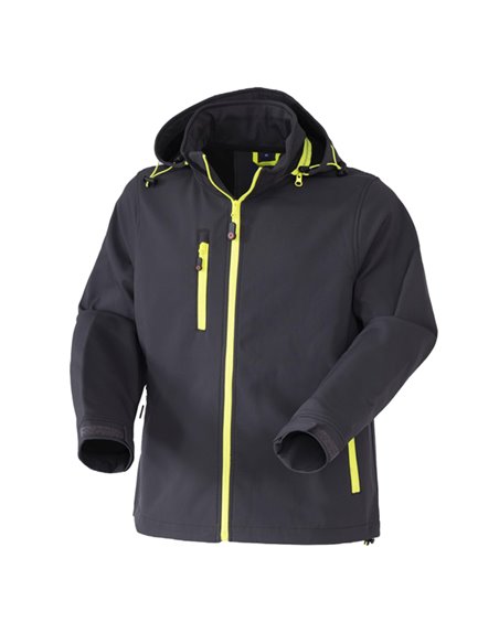 Giubbotto Softshell R Boost tg XL antracite/giallo fluo Rossini HH64816-XL