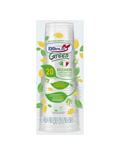20 Bicchieri birra in PLA 390ml trasparenti Dopla 22708 DOPLA BICCHIERI E CANNUCCE MONOUSO