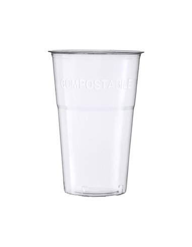 20 Bicchieri birra in PLA 390ml trasparenti Dopla 22708 DOPLA BICCHIERI E CANNUCCE MONOUSO